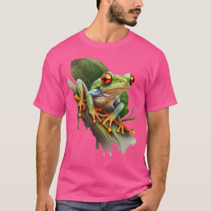 Camiseta Rana de árbol de ojos rojos Selva tropical Cuerpo