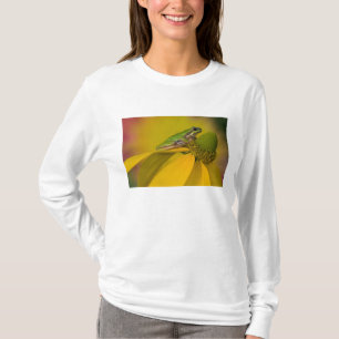 Camiseta rana de árbol del Pacífico en flores en nuestro ja