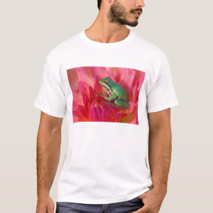 Camiseta rana de árbol del Pacífico en flores en nuestro ja