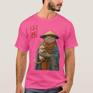 Camiseta Rana De Arte De Bloque De Carpintería Japonés Llev