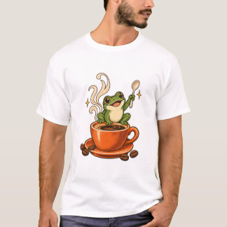 Camiseta Rana de café adorable vintage espresso