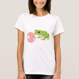 Camiseta Rana de chicle soplando burbuja