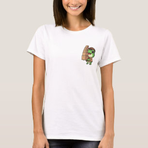Camiseta Rana de Entrega Alegre Equilibrando una Torre Alta
