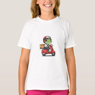 Camiseta Rana de entrega en scooter para niños