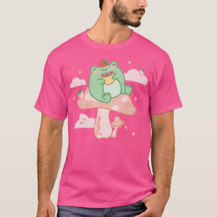 Camiseta Rana De Fresa De Kawaii Sobre El Algodón De Anime