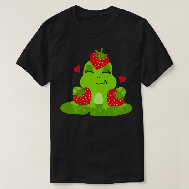 Camiseta Rana de fresa Kawaii (Diseño del anverso)