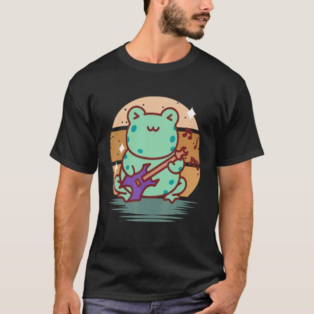 Camiseta Rana de guitarra eléctrica para su artista musical (Anverso)