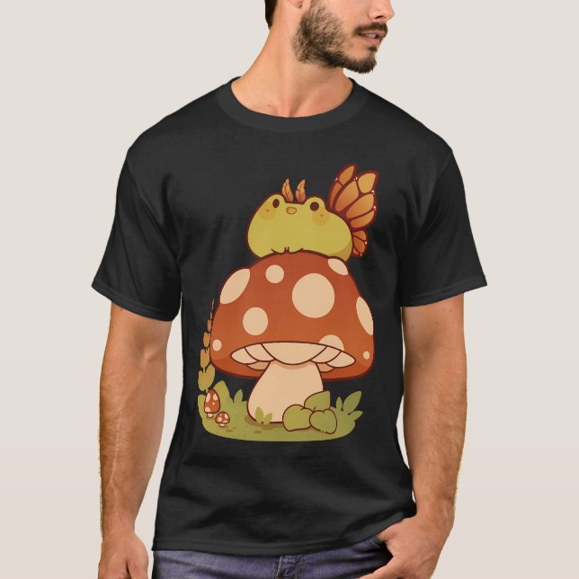Camiseta Rana De Hada Sobre Un Setas (Anverso)