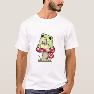 Camiseta Rana de hongo Goblincore Micología Estilo Creativo