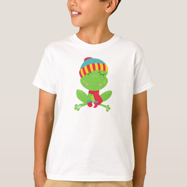 Camiseta Rana de invierno, Rana dulce, Rana verde, Gorra, e (Anverso)