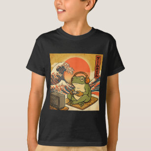 Camiseta Rana de juegos Arte Ukiyo-e Jugador japonés Anime