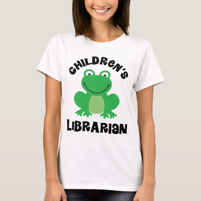 Camiseta Rana de la biblioteca del bibliotecario de niños (Anverso)