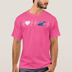 Camiseta Rana de latido Me Encanta Rana de veneno azul Dart