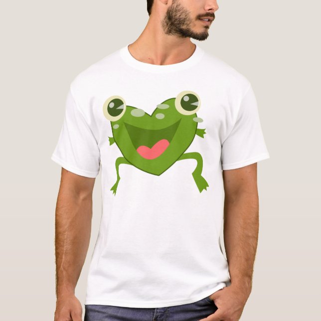 Camiseta Rana de los corazones del dibujo animado (Anverso)