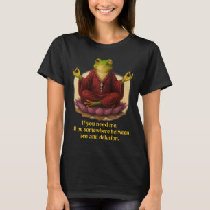 Camiseta Rana de meditación Zen Ilusión Cita Divertida