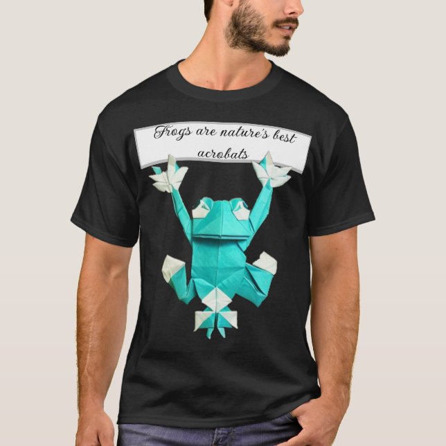 Camiseta rana de origami (Anverso)
