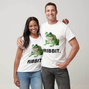 Camiseta Rana de Origami Divertida RIBBIT