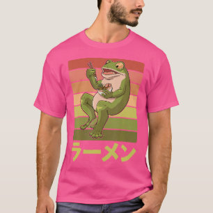 Camiseta Rana De Tapo Comiendo Sopa De Ramen Para Una Caza 