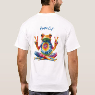 Camiseta Rana de teñido psicodélico personalizada con la fr