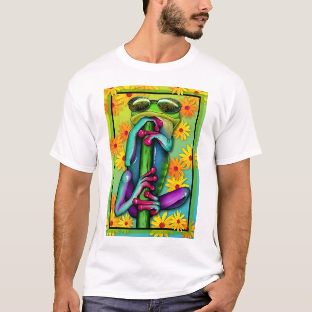 Camiseta Rana demasiado fresca de la margarita (Anverso)