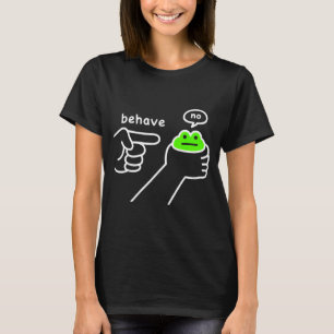 Camiseta Rana Deshonesta Rana Divertida Meme Comportarse No