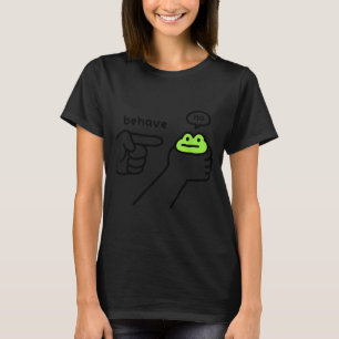 Camiseta Rana Deshonesta Rana Divertida Meme Comportarse No