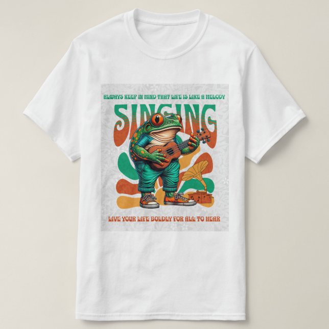 Camiseta Rana divertida (Diseño del anverso)
