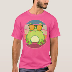 Camiseta Rana divertida anfibia anaranjada Lover Gafas de s