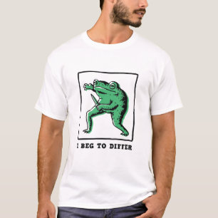 Camiseta Rana Divertida con Cuchillo – Meme "Discrepo"
