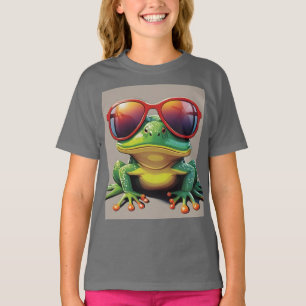 Camiseta Rana divertida con gafas de sol