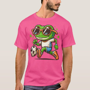 Camiseta Rana divertida con gafas de sol Rana jugando al fú