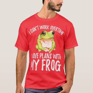 Camiseta Rana divertida con la que no puedo trabajar horas