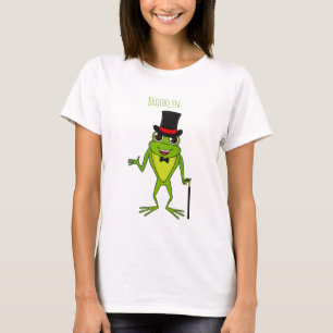Camiseta Rana divertida con sombrero de copa caricatura