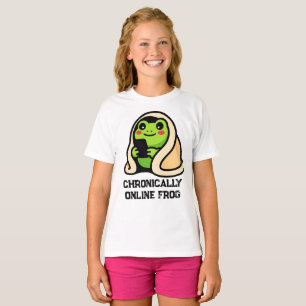 Camiseta Rana divertida crónica en línea Meme divertido