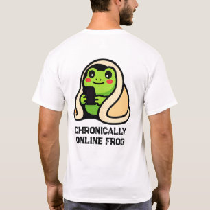 Camiseta Rana divertida crónica en línea Meme divertido