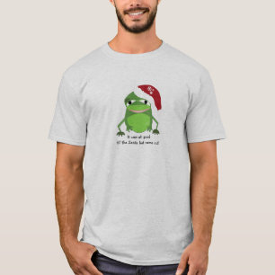 Camiseta Rana divertida de Navidad con dicho