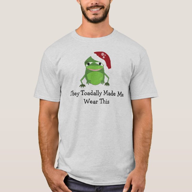 Camiseta Rana divertida de Navidad con dicho (Anverso)
