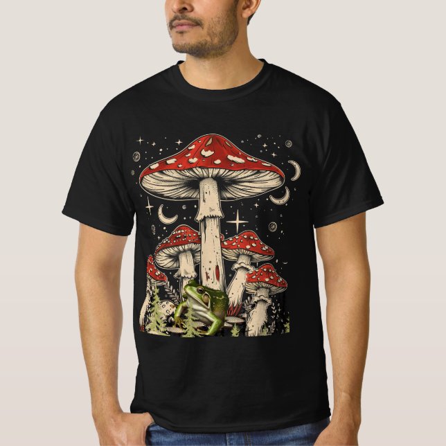 Camiseta Rana divertida en vib de rana Boho Retro estilo Bo (Anverso)