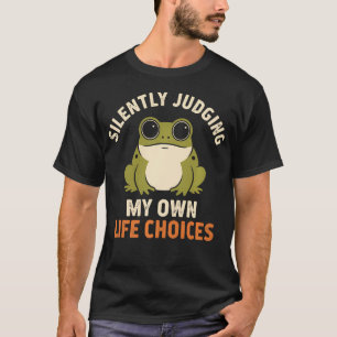 Camiseta Rana Divertida Linda y Extraña Juzgando Silenciosa