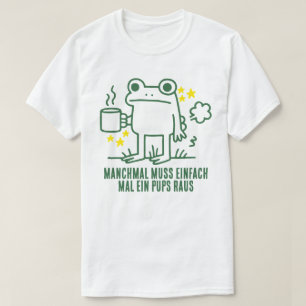 Camiseta Rana divertida Meme de café Pups