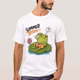 Camiseta Rana Divertida Verano Cerebro Rana Tonta Dibujo An