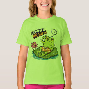 Camiseta Rana Divertida Verano Cerebro Silly Rana Dibujo An