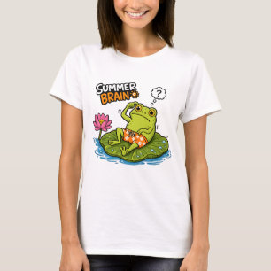 Camiseta Rana Divertida Verano Cerebro Silly Rana Dibujos A