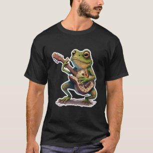 Camiseta Rana dulce Anfibio Guitarra Rock Tocado de Guitarr