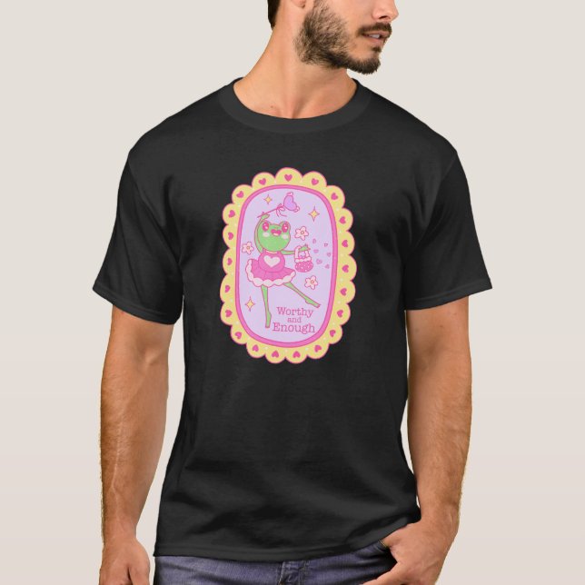 Camiseta Rana dulce de gelatina - digna y suficiente (Anverso)