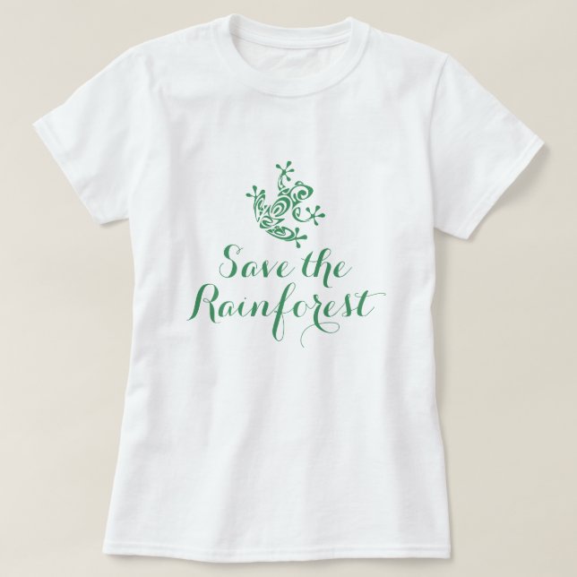 Camiseta Rana dulce salva la selva tropical (Diseño del anverso)