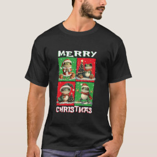 Camiseta Rana dulce Santa Animales Encantan Árbol de Navida
