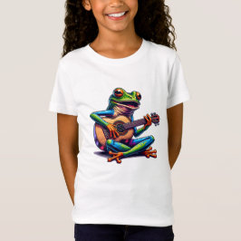 Camiseta Rana dulce tocando una guitarra