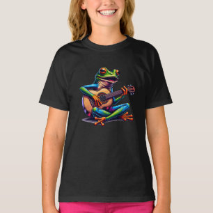 Camiseta Rana dulce tocando una guitarra