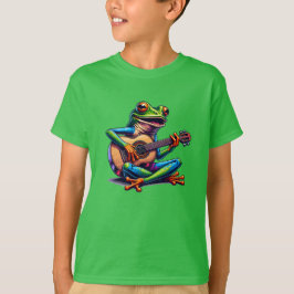 Camiseta Rana dulce tocando una guitarra